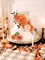 Artificial Fall Flowers Burnt Orange Combo Box Set Rose Silk Mix Peony Artificial Flowers with Stems for DIY Bridal Wedding Bouquets Centerpieces Baby Shower Party Home Decorations